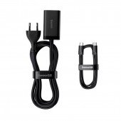 МЗП 2USB + 2Type-C Baseus GaN3 Pro Desktop Fast Charger 65W Black + Cable Type-C to Type-C 100W МЗП 2USB + 2Type-C Baseus GaN3 Pro Desktop Fast Charger 65W Black + Cable Type-C to Type-C 100W