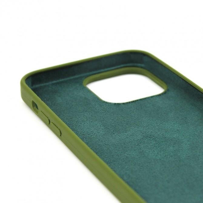Оригинальный силиконовый чехол для iPhone 14 Pro Max Dark Olive FULL-3