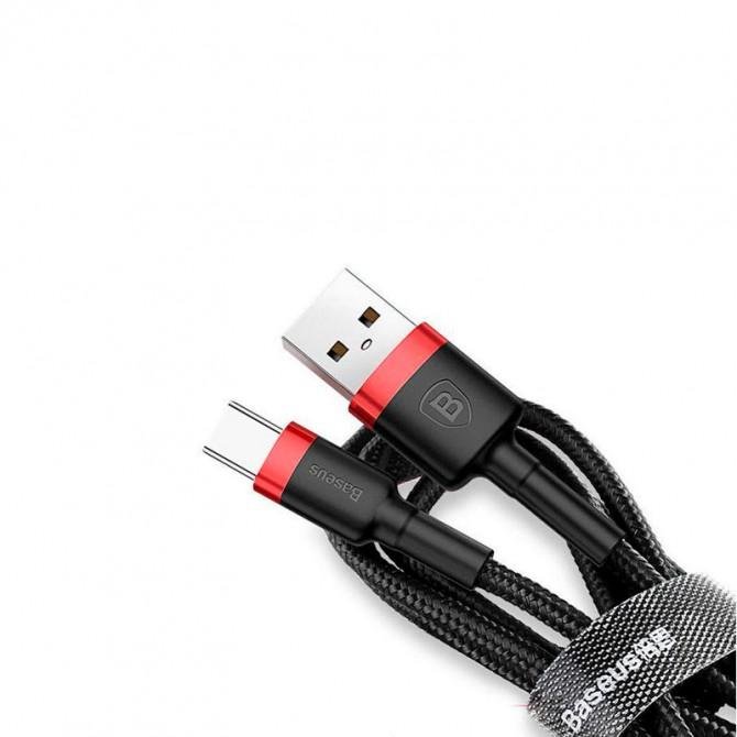 Кабель Baseus Cafule Type-C (CATKLF-C91) Black/Red 2m