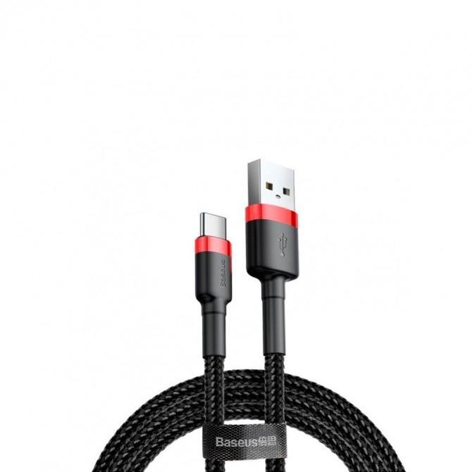 Кабель Baseus Cafule Type-C (CATKLF-C91) Black/Red 2m-1