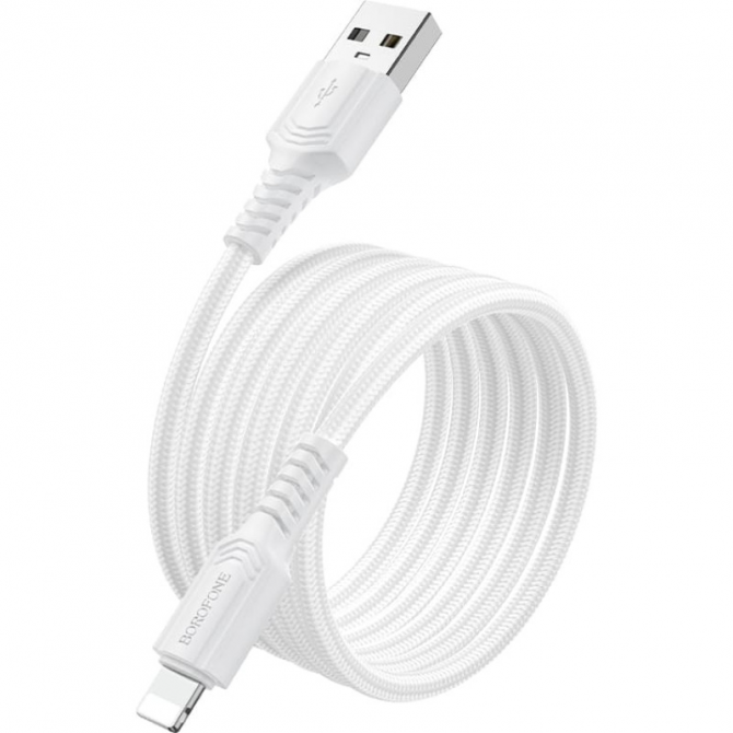 Кабель USB Borofone BX116 Certain Lightning White 1m-1