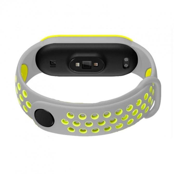Ремешок для Xiaomi Mi Band 3/4 SPORT Grey/Green-2