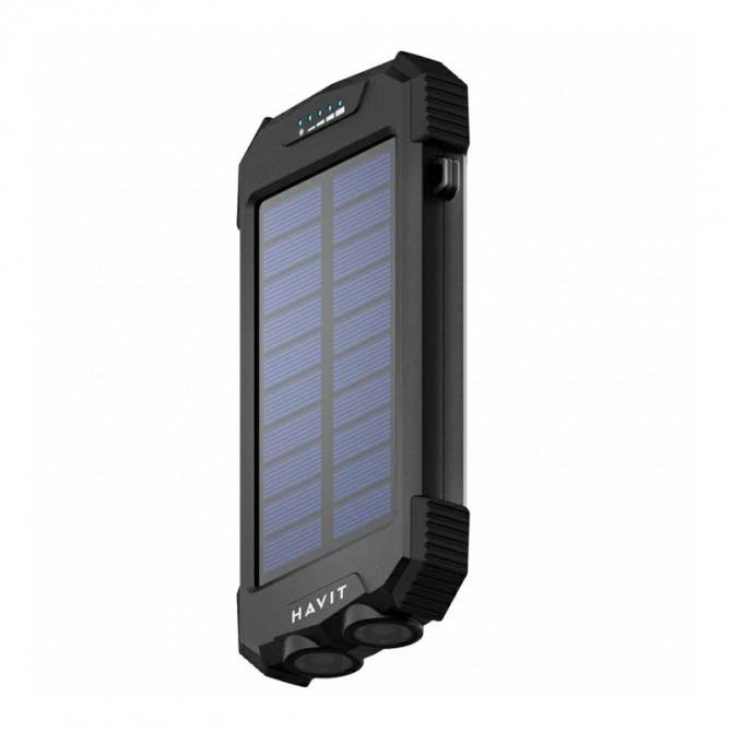 Повербанк HAVIT HV-PN W05 10000mAh Solar с солнечной батареей Black-1