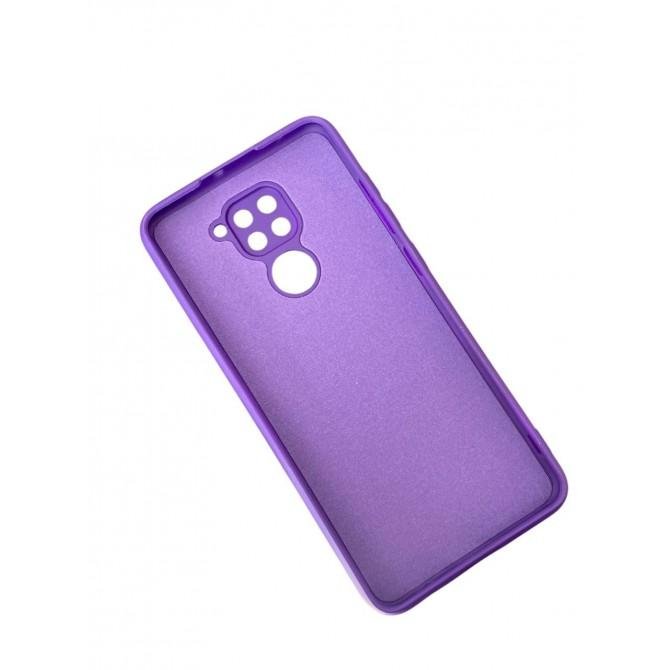 Силиконовый чехол Xiaomi Redmi Note 9/Redmi 10X Темно Фиолетовый FULL-2