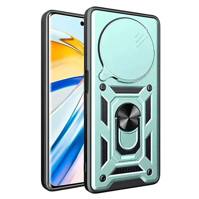 Чехол HONOR Hard Defence Series Xiaomi Redmi Note 14 Pro 4G Green (with Camshield and magnet)