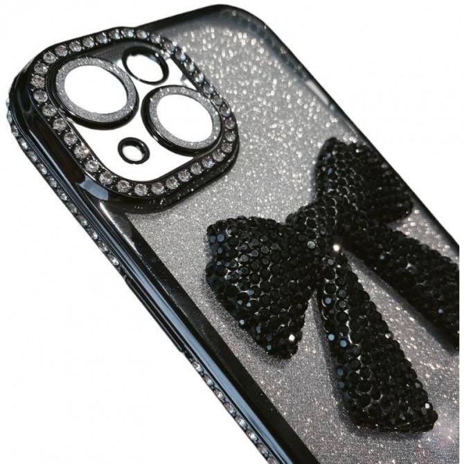 Накладка Glossy Bow для iPhone 15 Black-2
