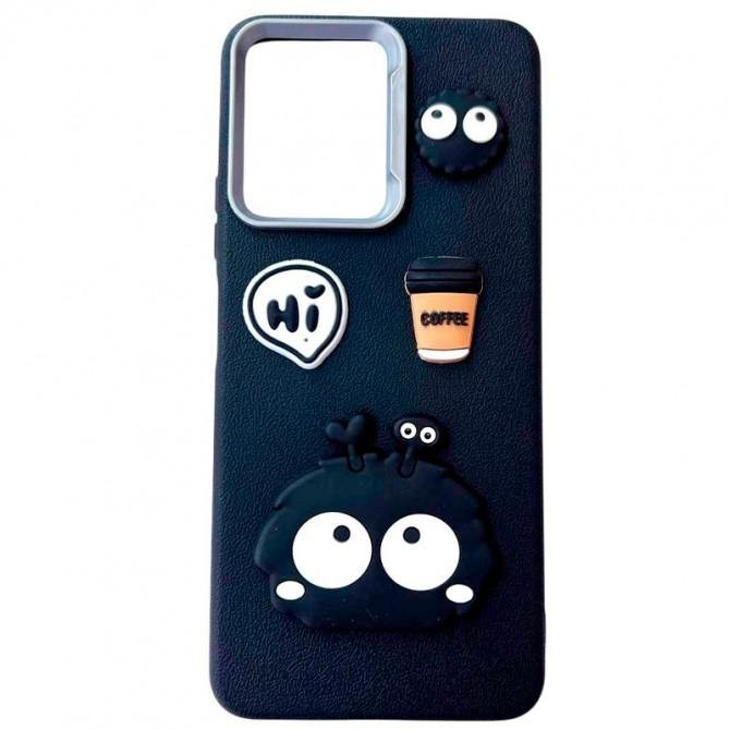 Чехол TPU Leather Toys для Xiaomi Redmi Note 12 4G (Monster / Black)