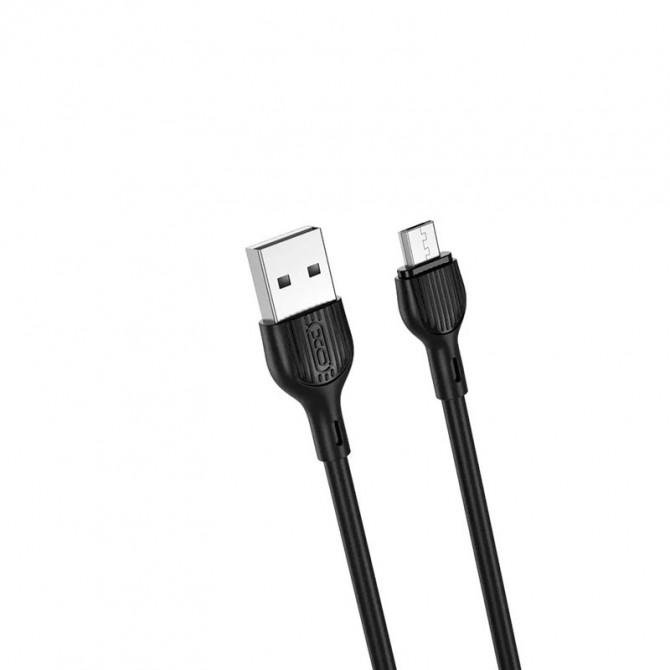 Кабель XO NB200 MicroUSB 2.1A/1m Black
