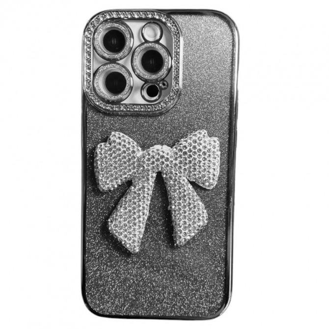 Накладка Glossy Bow для iPhone 15 Pro Max White