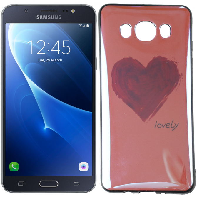 Чохол U-Like Picture series для Samsung J510 (J5 2016) Серце/Рожевий