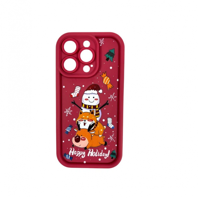 Чохол TPU Merry Christmas iPhone 13 Bordo