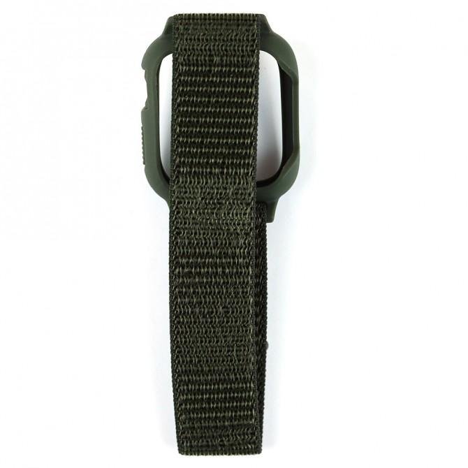 Ремешок для Apple Watch 38/40mm Nylon Sport Loop Dark Green + Protective Case