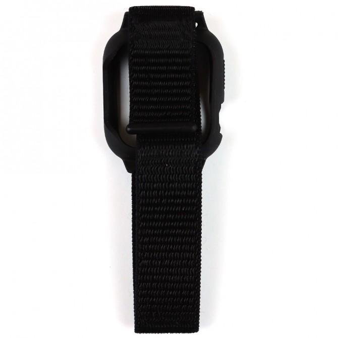 Ремешок для Apple Watch 42/44mm Nylon Sport Loop Black + Protective Case-1