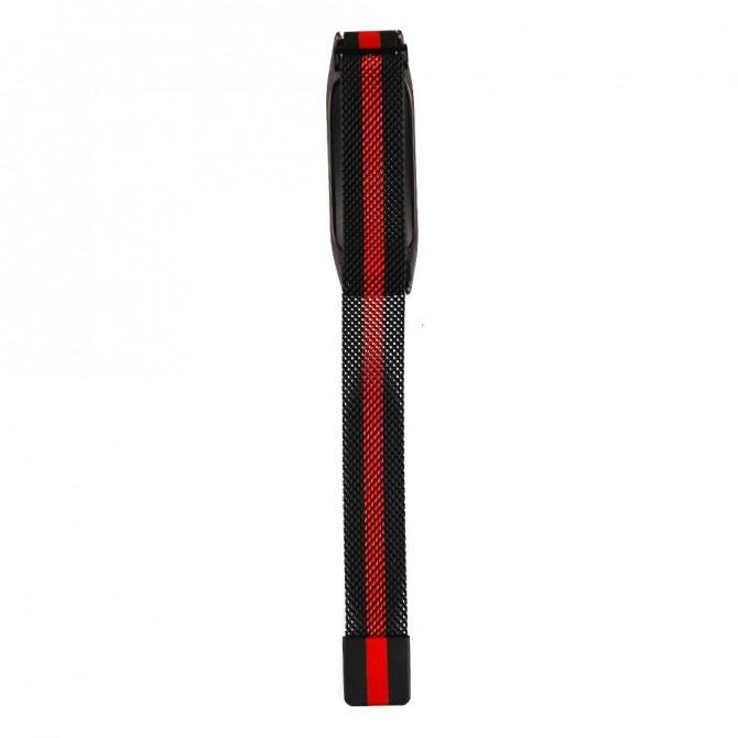 Ремінець для Xiaomi Band 3/4 milanese design Black/Red-1