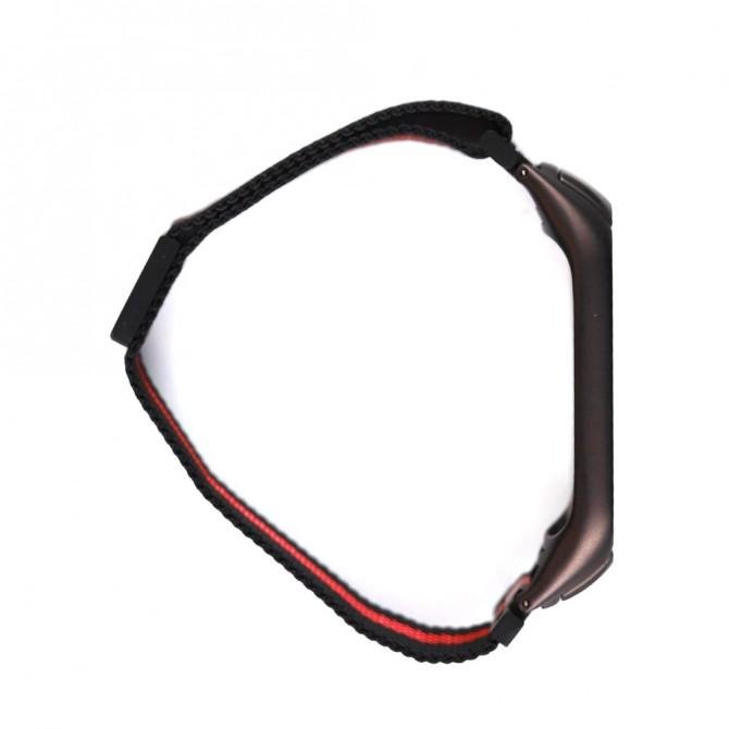 Ремінець для Xiaomi Band 3/4 milanese design Black/Red-2