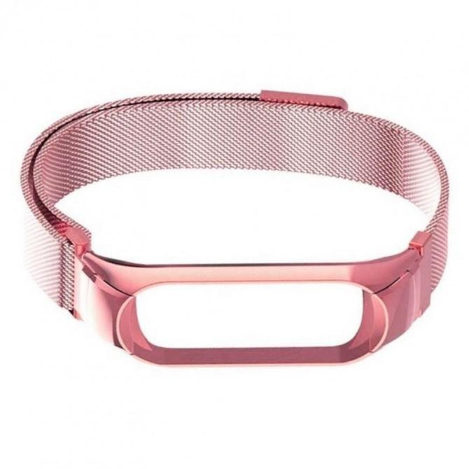 Ремешок для Xiaomi Band 5/6 milanese design Pink-2