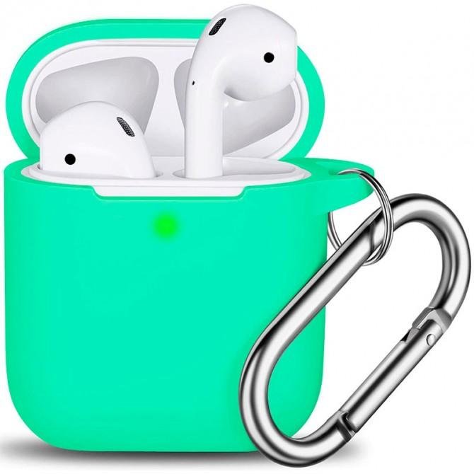 Чехол U-Like Silicone SLIM Protective Case For Airpods Mint Green-1