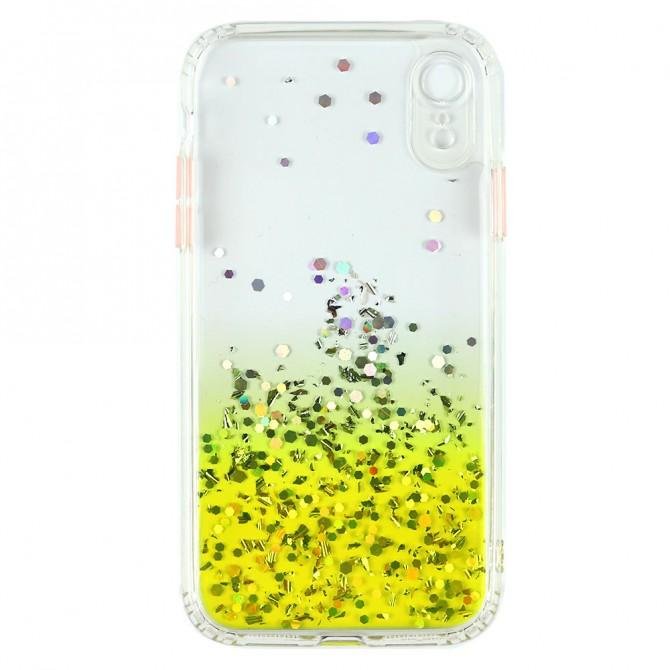 Чехол Frame&Gliter для iPhone Xr Yellow-2