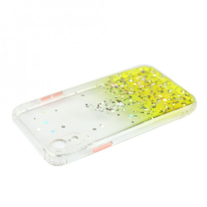 Чехол Frame&Gliter для iPhone Xr Yellow-3