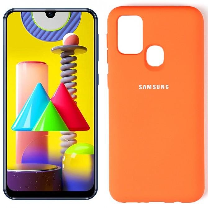 Чехол силиконовый для Samsung M315 Galaxy M31 Оранжевый FULL