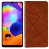 Чохол-книжка Lines Leather для Samsung A315 Galaxy A31 Brown