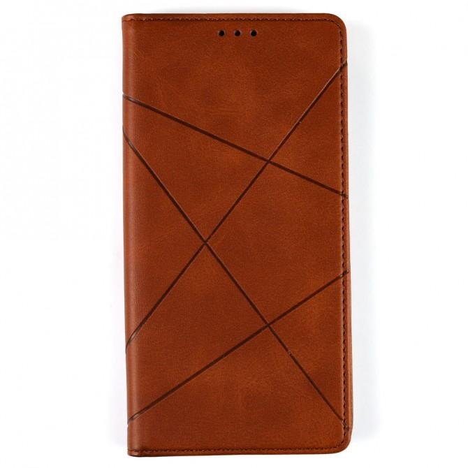Чохол-книжка Lines Leather для Samsung A315 Galaxy A31 Brown-1