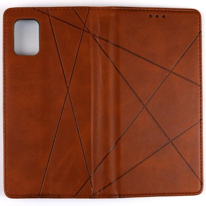 Чохол-книжка Lines Leather для Samsung A315 Galaxy A31 Brown-2