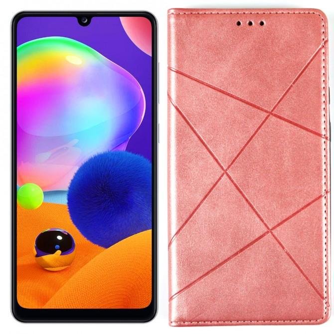 Чохол-книжка Lines Leather для Samsung A315 Galaxy A31 Pink