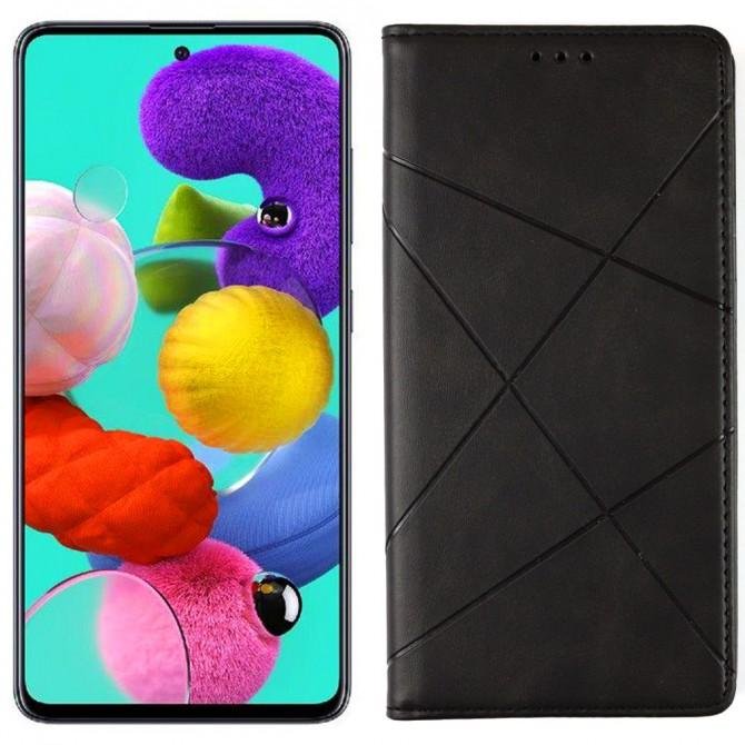 Чохол-книжка Lines Leather для Samsung A515 Galaxy A51 Black