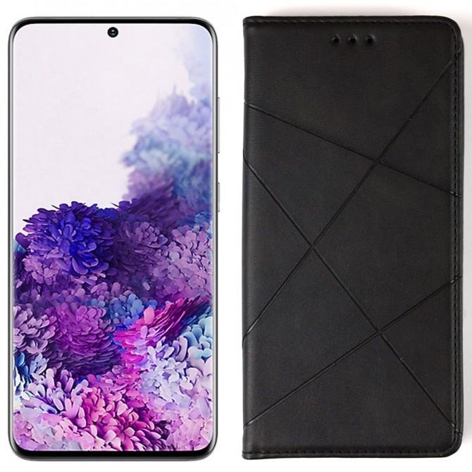 Чохол-книжка Lines Leather для Samsung G980 Galaxy S20 Black