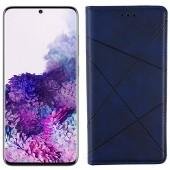 Чехол-книжка Lines Leather для Samsung G980 Galaxy S20 Синий