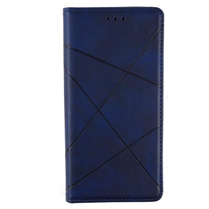 Чохол-книжка Lines Leather для Samsung G980 Galaxy S20 Синій-1