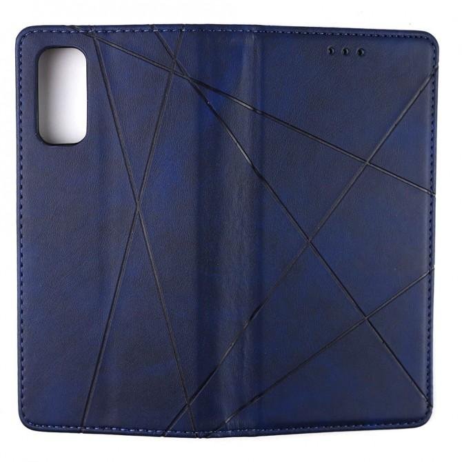 Чохол-книжка Lines Leather для Samsung G980 Galaxy S20 Синій-2