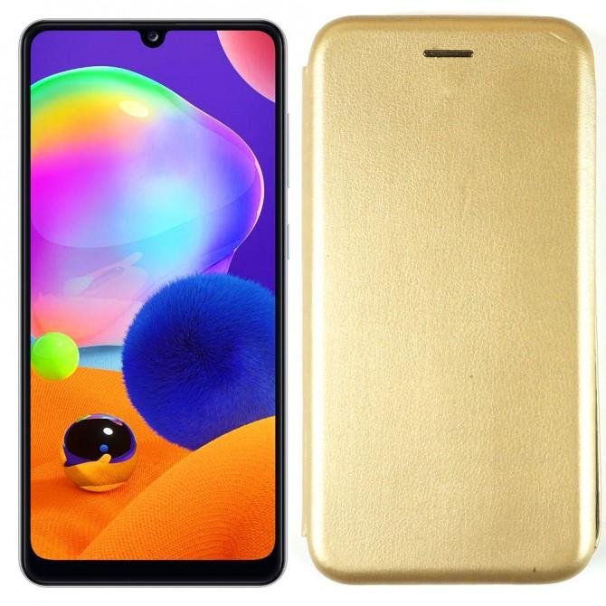 Чехол книжка U-Like Best для Samsung A315 Galaxy A31 Золотой