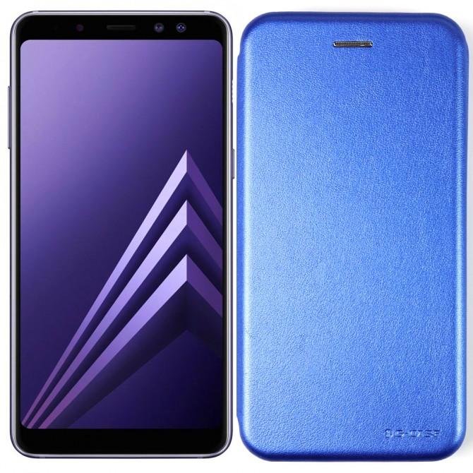 Чехол книжка U-Like Best для Samsung A730 Galaxy A8 Plus Голубой
