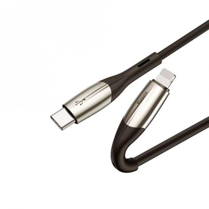 Кабель Baseus Horizontal Type-C to Lightning (CATLSP-01) Чёрный 1m-1