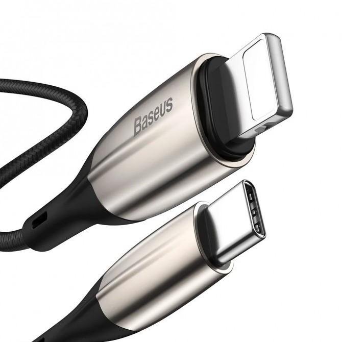 Кабель Baseus Horizontal Type-C to Lightning (CATLSP-01) Чёрный 1m-2