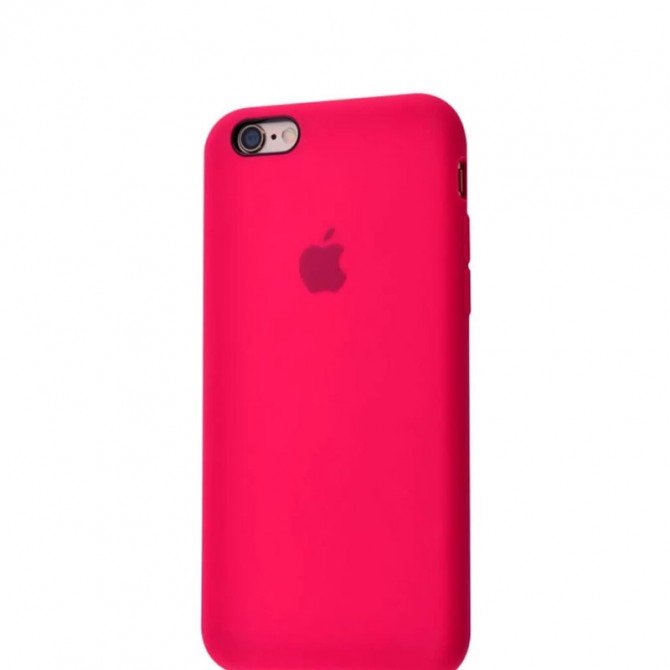 Оригинальный силиконовый чехол для iPhone 6/6s Plus Яскраво малиновый FULL