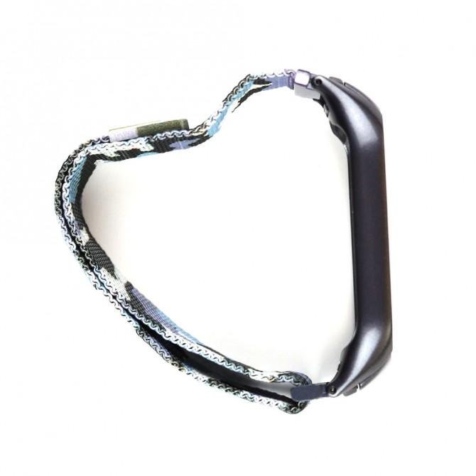 Ремешок для Xiaomi Band 5/6 milanese design Silver/Kamuflage-2