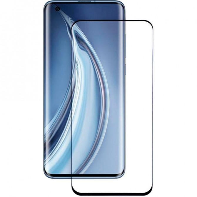 Защитное стекло для XIAOMI Mi 10/Mi 10 Pro/Mi 10 Ultra Full Glue (0.25 мм, 2.5D, чёрное) ЛЮКС