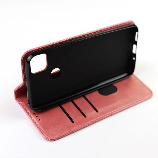 Чохол-книжка Lines Leather для Huawei Y5P Рожевий-3