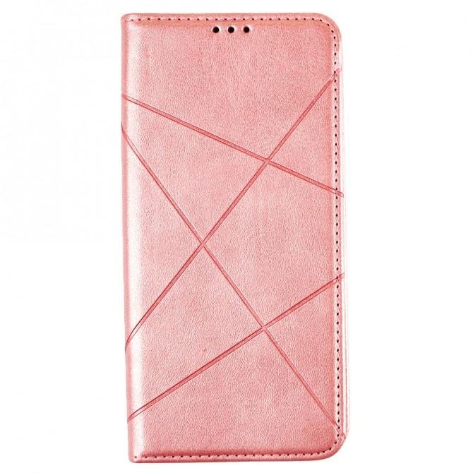 Чехол-книжка Lines Leather для Huawei Y6P Pink-1
