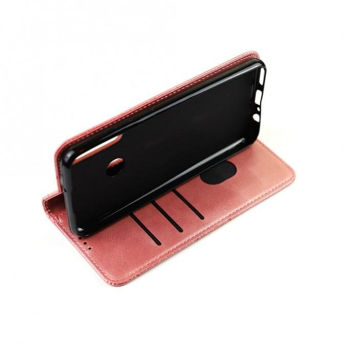 Чехол-книжка Lines Leather для Huawei Y6P Pink-3