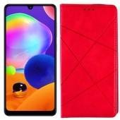 Чехол-книжка Lines Leather for Samsung A015/M015 Galaxy A01/M01 Hot Pink