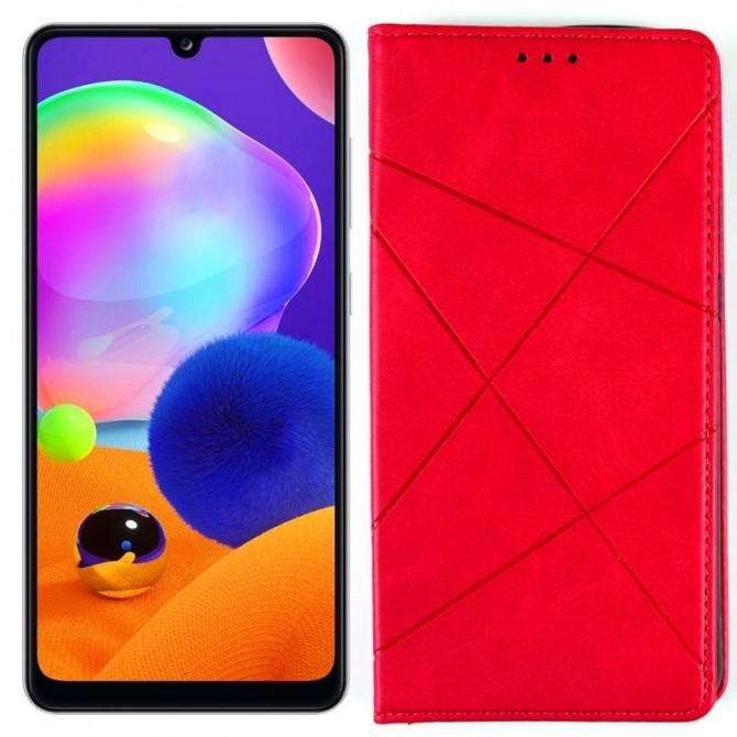 Чехол-книжка Lines Leather for Samsung A015/M015 Galaxy A01/M01 Hot Pink