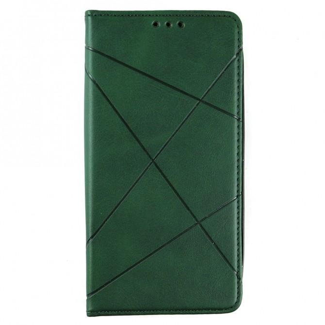 Чехол-книжка Lines Leather для Samsung A015/M015 Galaxy A01/M01 Зеленый-1
