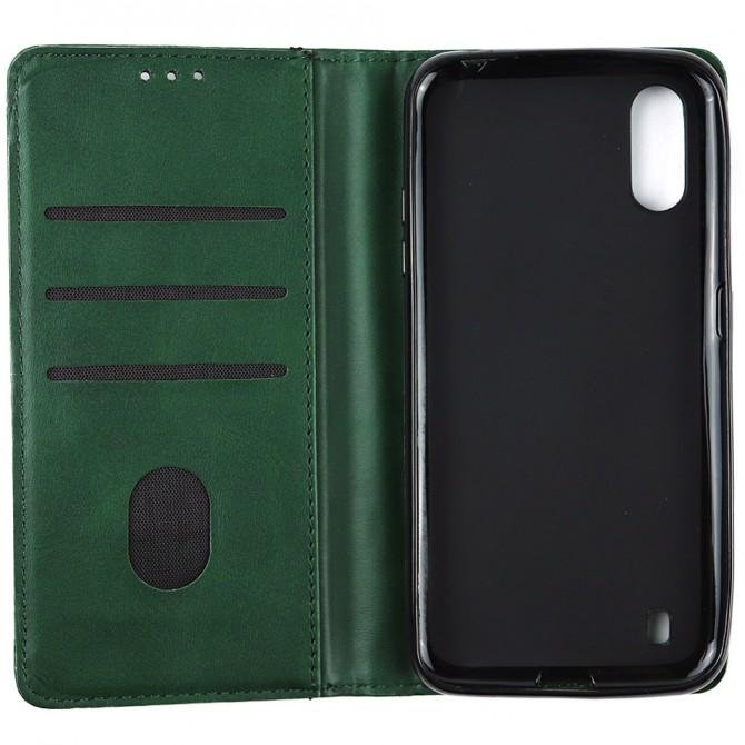 Чехол-книжка Lines Leather для Samsung A015/M015 Galaxy A01/M01 Зеленый-3