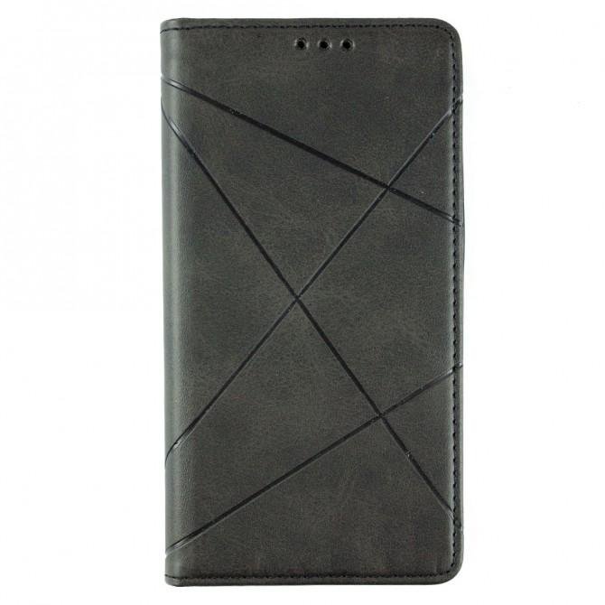 Чохол-книжка Lines Leather для Samsung A015/M015 Galaxy A01/M01 Чорний-1