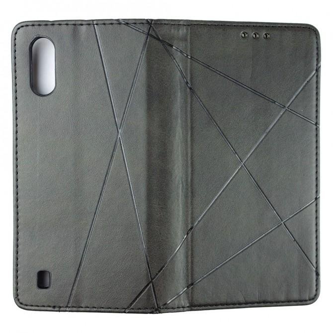Чохол-книжка Lines Leather для Samsung A015/M015 Galaxy A01/M01 Чорний-2