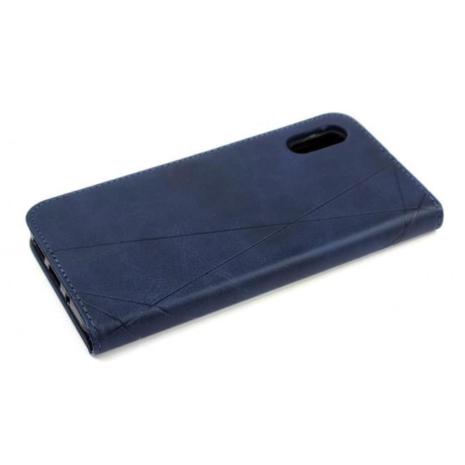 Чохол-книжка Lines Leather for Samsung A013 Galaxy A01 Core Blue-1